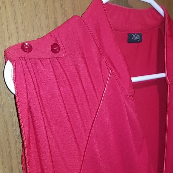 Dressy red vanity top - Picture 4 of 6